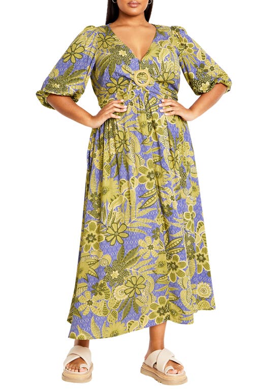 City Chic Daydream Floral Maxi Dress In Multi