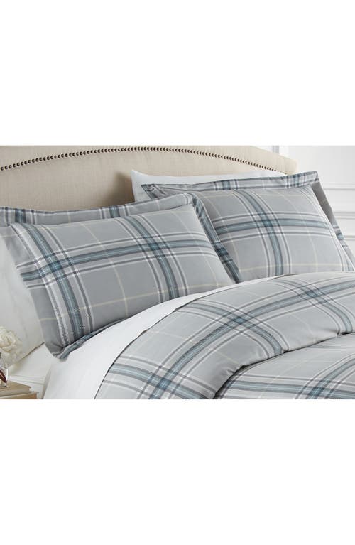 Southshore Fine Linens Vilano Plaid Duvet Cover Set In Plaid Grey