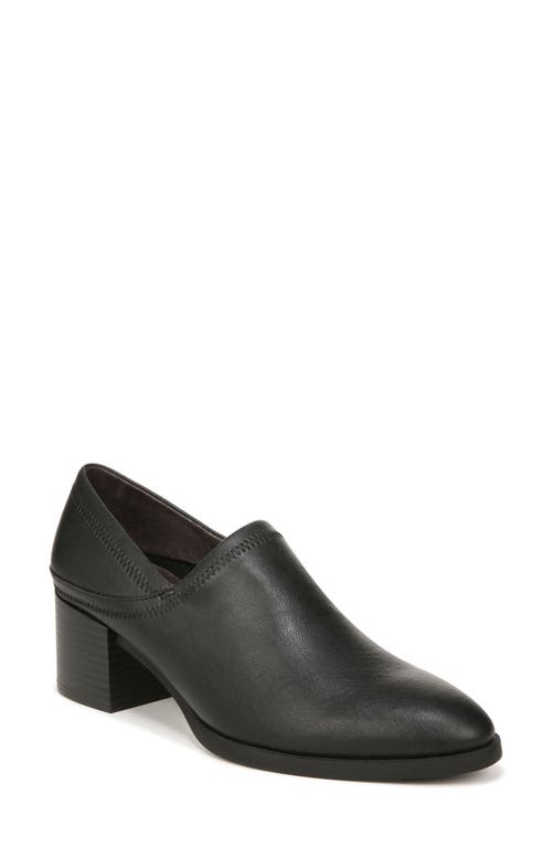Dina Block Heel Slip-On Shoe in Black