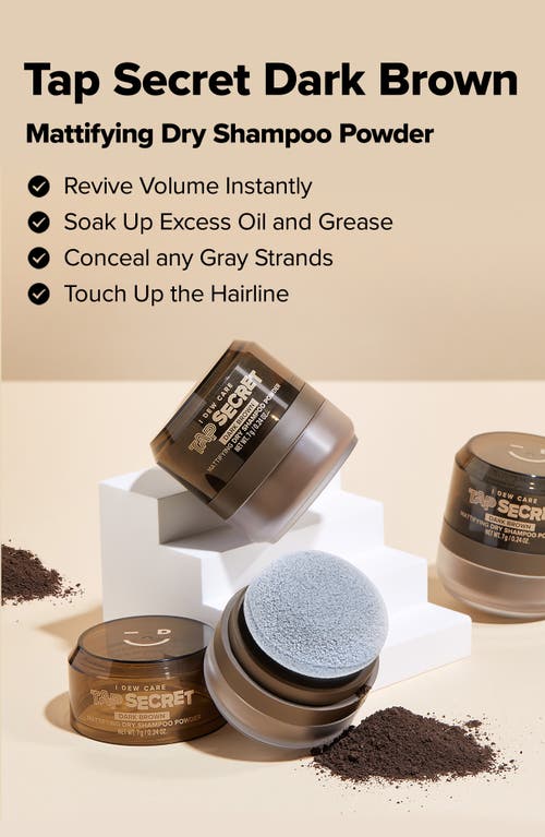 I Dew Care Tap Secret Mattifying Dry Shampoo Powder In Dark Brown