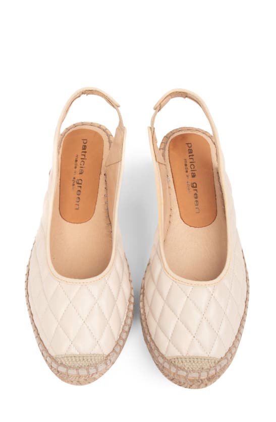 Shop Patricia Green Valencia Slingback Wedge Espadrille In Quilted Beige