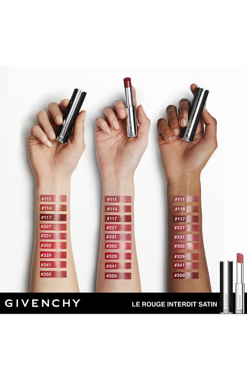 Shop Givenchy Le Rouge Interdit Satin Lipstick In N329 Rouge Enflamme