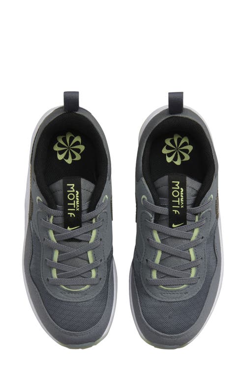 Shop Nike Kids' Air Max Motif Sneaker In Grey/volt/volt