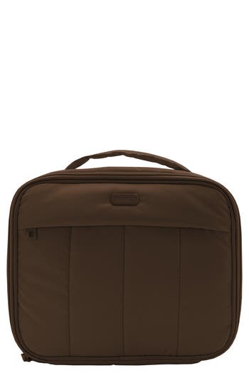 Mytagalongs Floral Toiletry Bag In Latte