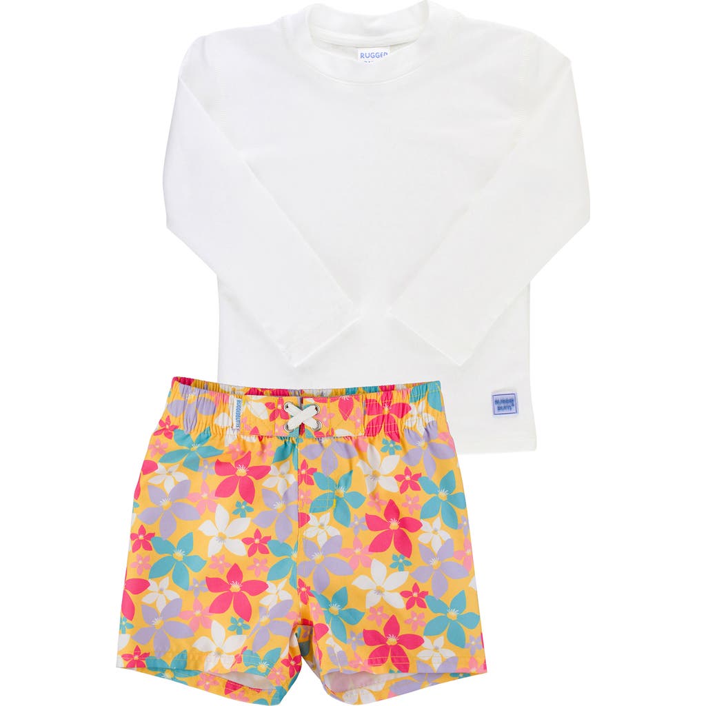 Ruggedbutts Endless Summer Long Sleeve Two-piece Rashguard Swimsuit In Endless Summer