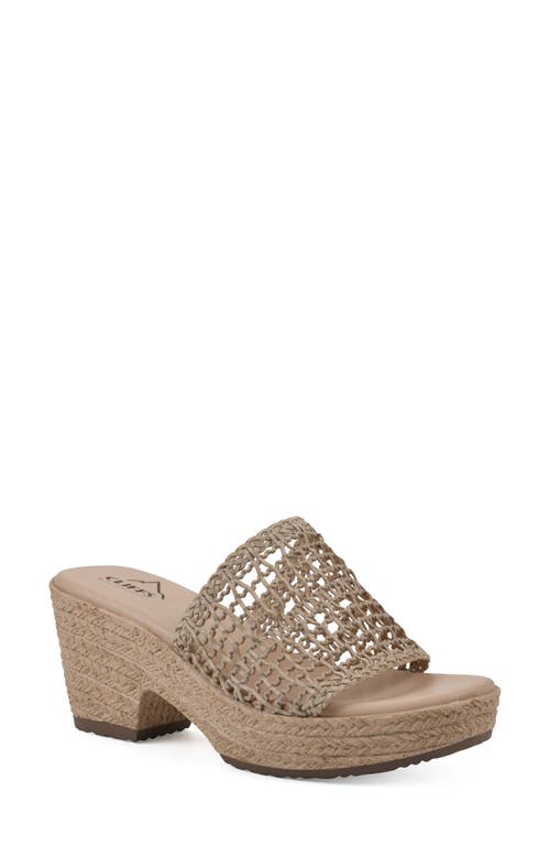 Shop Cliffs By White Mountain Biankka Espadrille Clog Mule In Light Taupe/woven