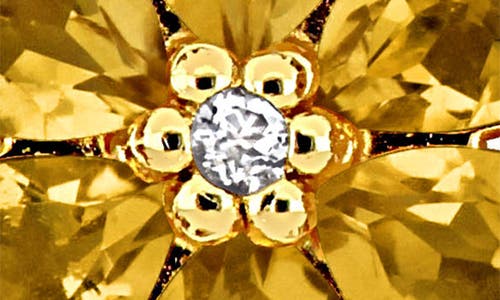 Delmar Semiprecious Stone & White Topaz Floral Stud Earrings In Yellow