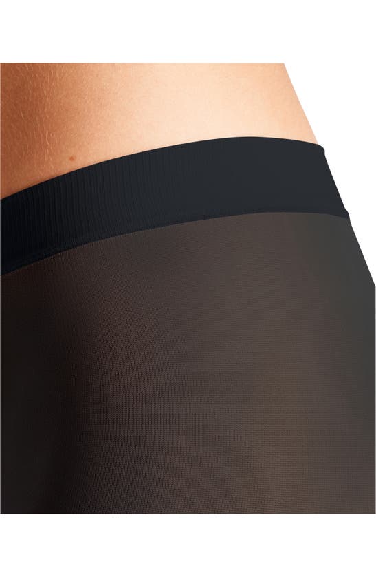 Shop Falke Linear Lounge Tights In Black