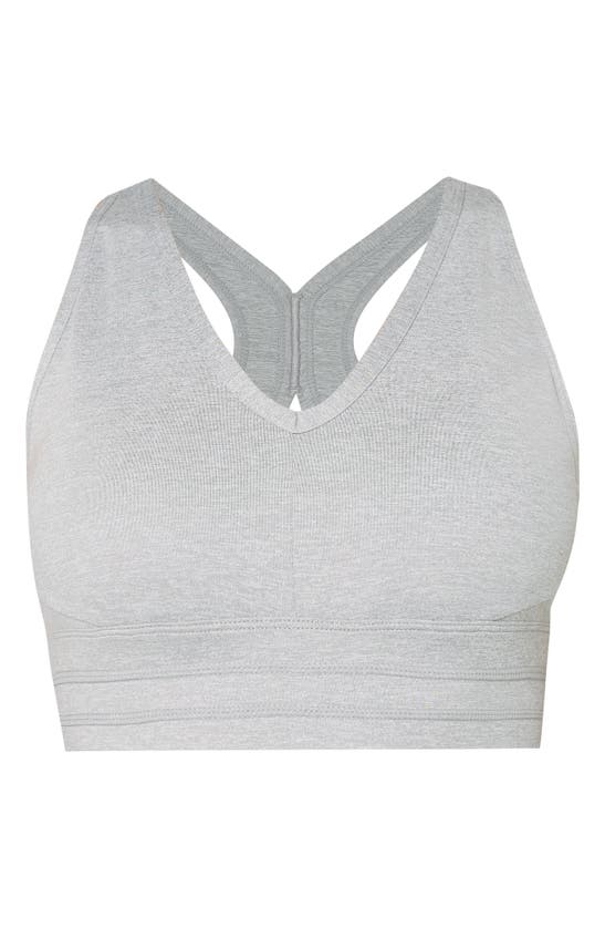 Sweaty Betty Gaia Yoga Sports Bra In Light Grey Marl