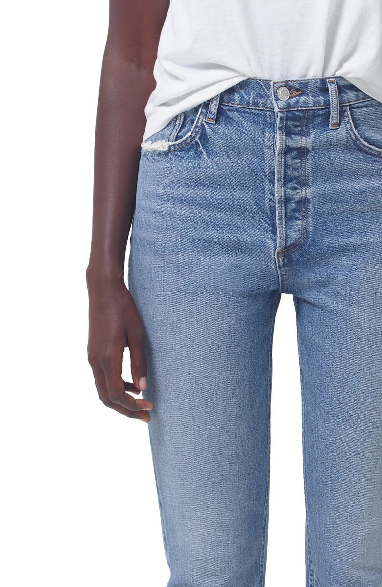 AGOLDE Riley High Waist Ankle Straight Leg Jeans | Nordstrom