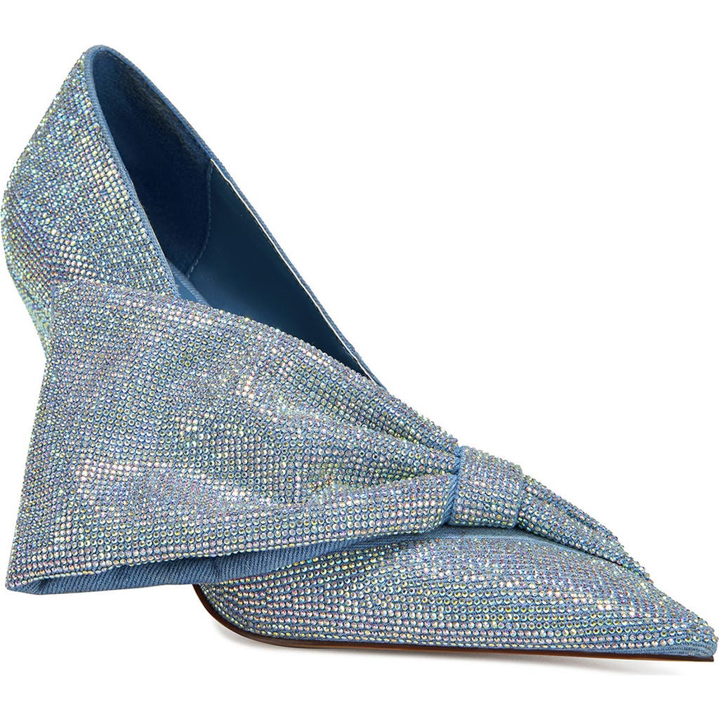 Azalea Wang Geovanni Pointed Toe Pump In Denim