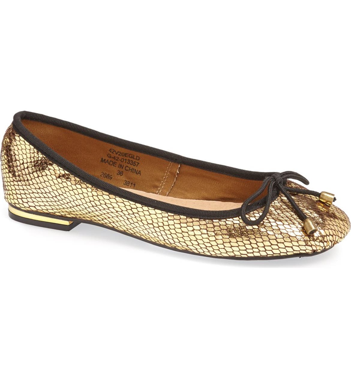 Topshop 'Vent' Metallic Ballet Flat | Nordstrom