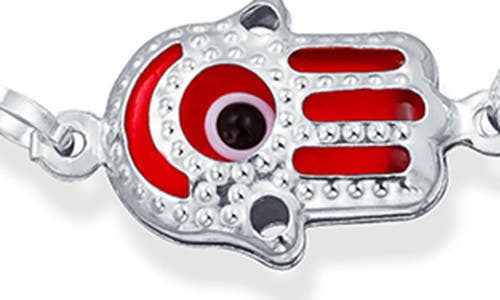 Bling Jewelry Hamsa Evil Eye Chain Bracelet In Multi-color
