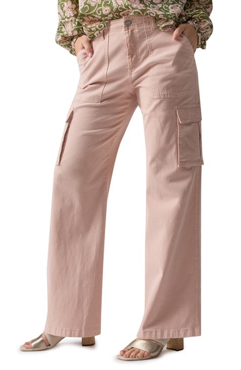 Wide Leg Cargo Pants - Light pink - Kids