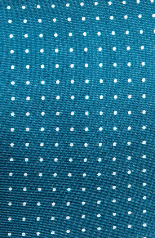 Clifton Wilson Dot Silk Tie In Petrol