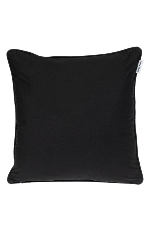 Parkland Collection Rounder Embroidered Throw Pillow In Black