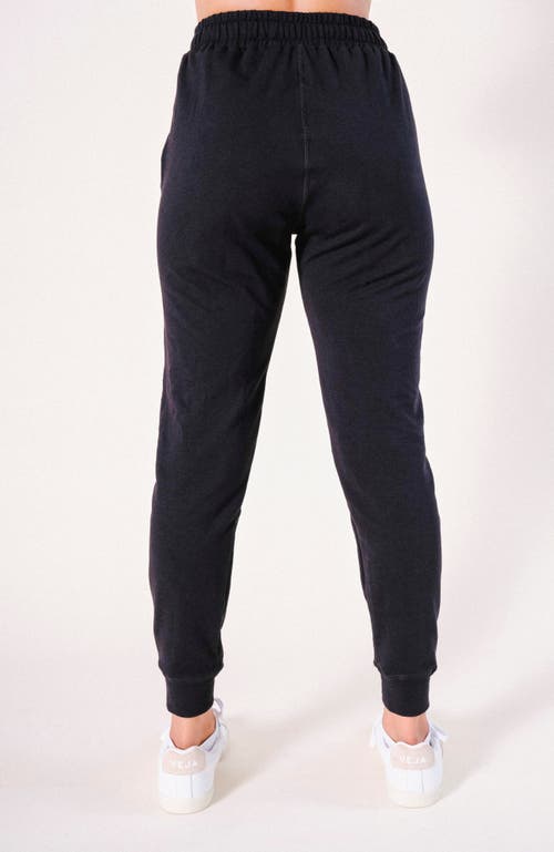 Shop Poplinen Plus Agnes Organic Cotton + Tencel Jogger Pant In Black