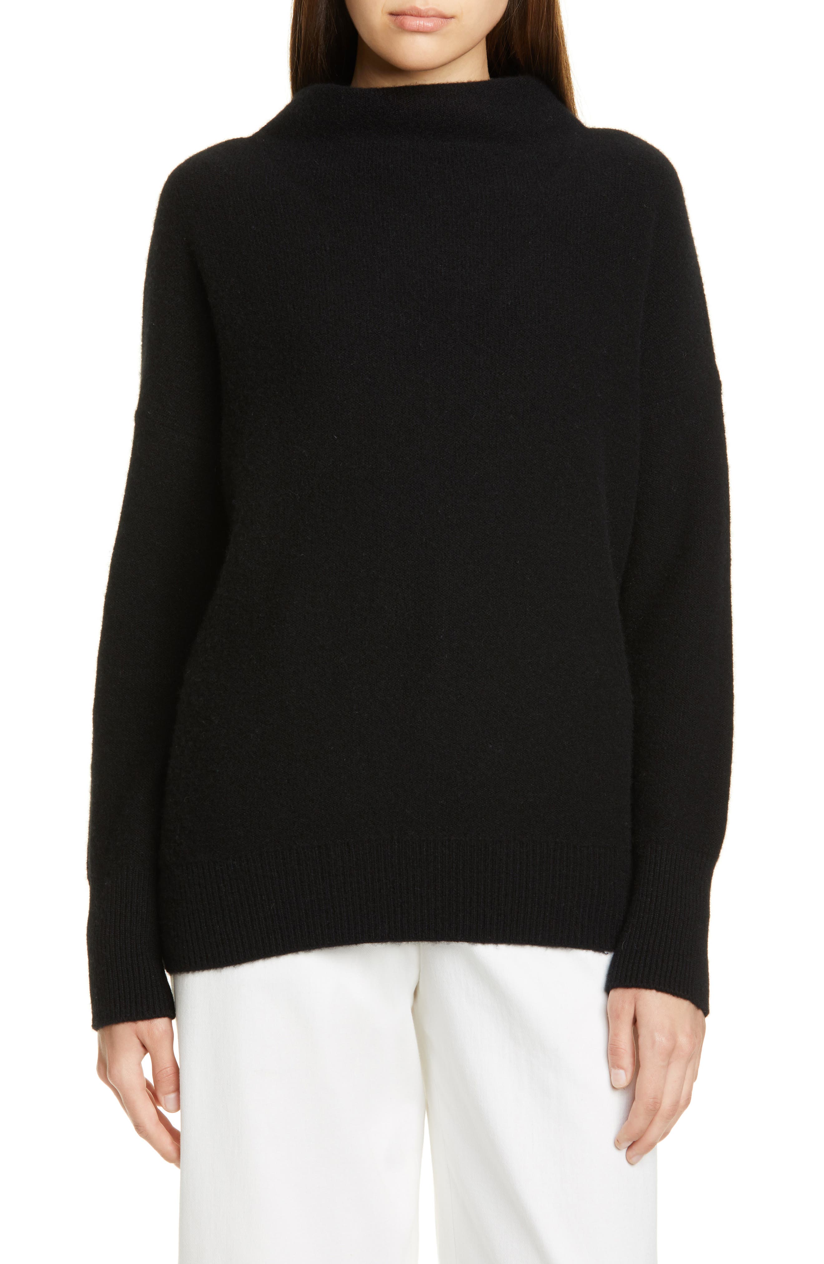 Women's Vince Boiled Cashmere Funnel Neck Pullover