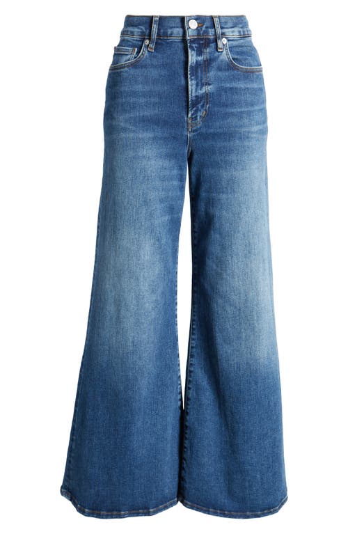 Frame Le Jane Raw Hem Crop Wide Leg Jeans In Mermaid