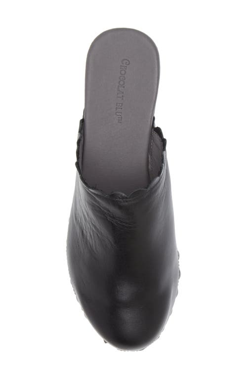 Chocolat Blu Genoa Platform Clog In Black Leather