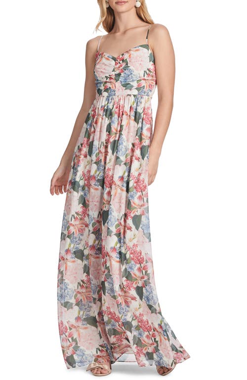 Sachin & Babi Sienna Floral Chiffon Gown In Multi