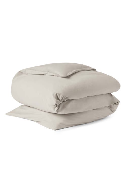 Shop Coyuchi 300 Thread Count Organic Cotton Percale Duvet Cover In Stone