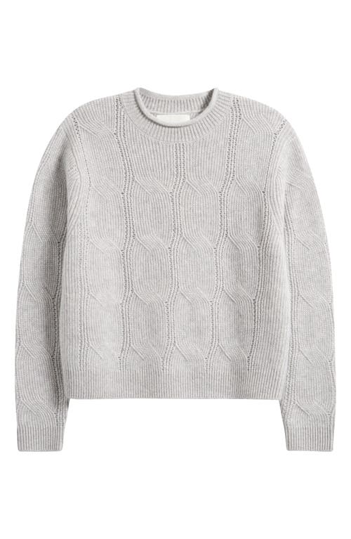 Wyeth Open Stitch Cashmere Sweater In Light Heather Grey