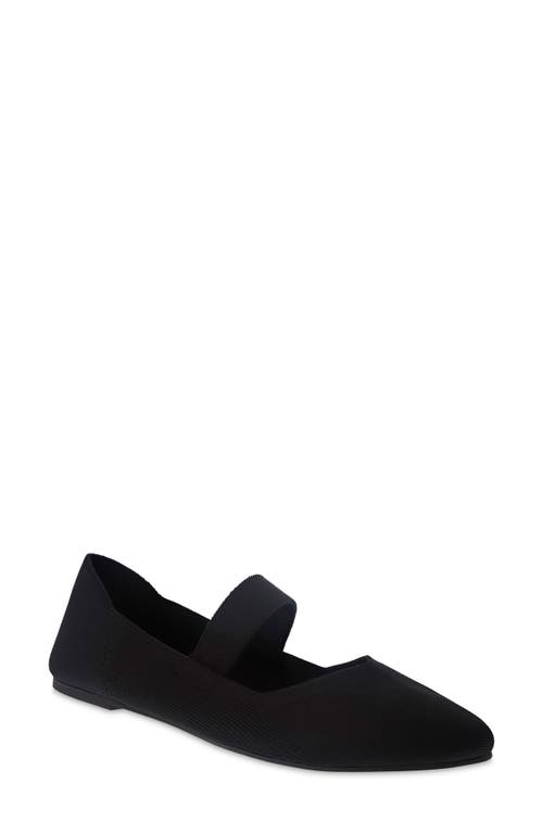 Shop Mia Kylia Pointed Toe Mary Jane Flat In Black