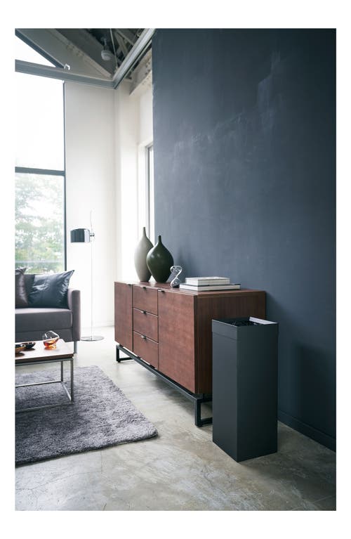 Yamazaki Tall Trash Can In Black