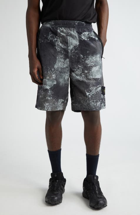 Stone Island 'Bermuda' Cargo Jersey Shorts Black