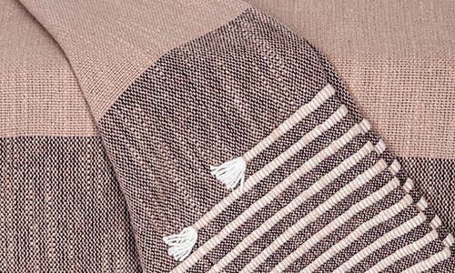 Parkland Collection Adonia Fringe Throw Blanket In Grey Brown