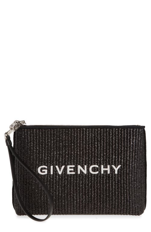 Givenchy Raffia Travel Pouch In Black