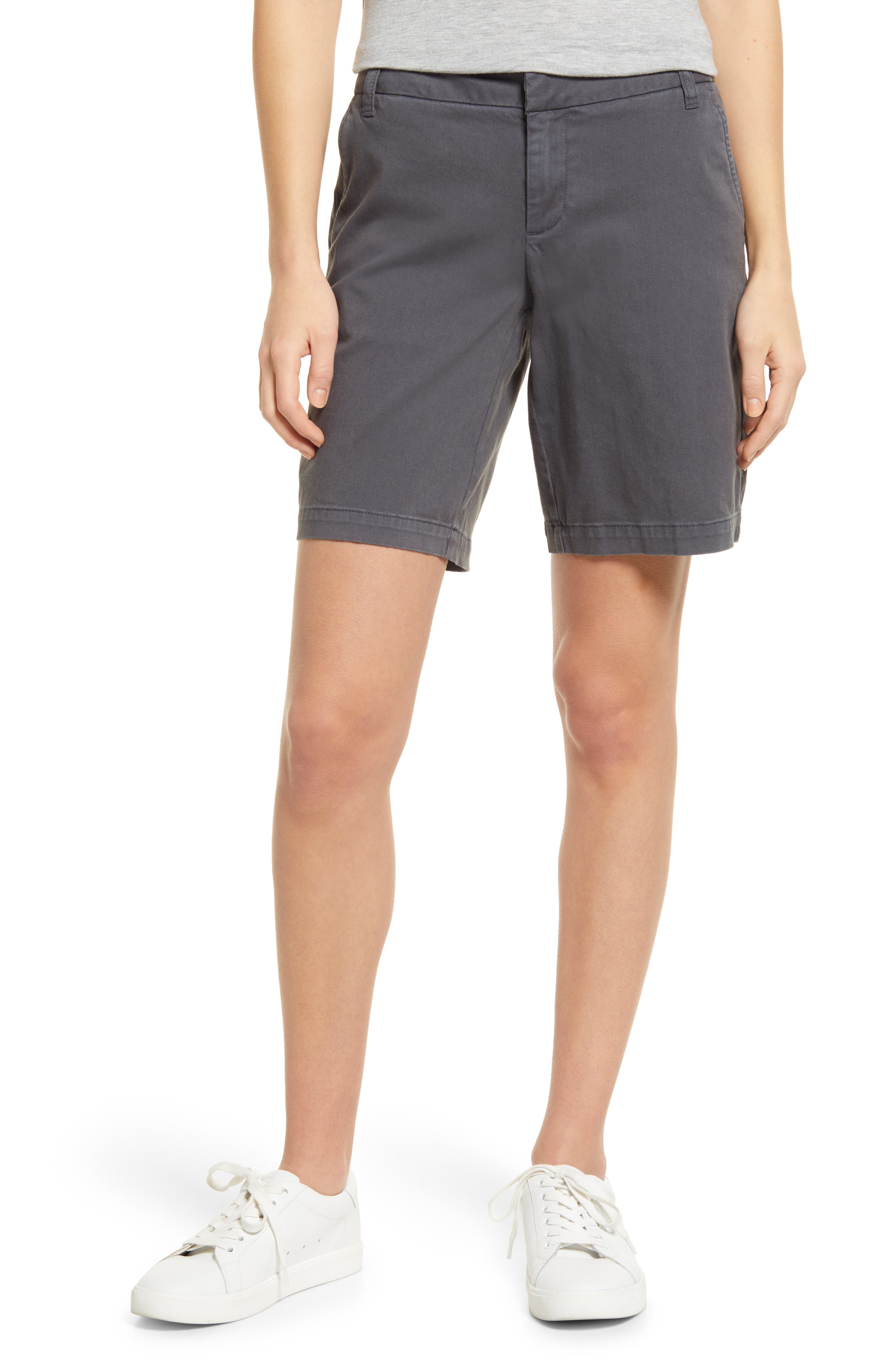 SOLD Design Lab Womens Colored Cuffed Twill Shorts