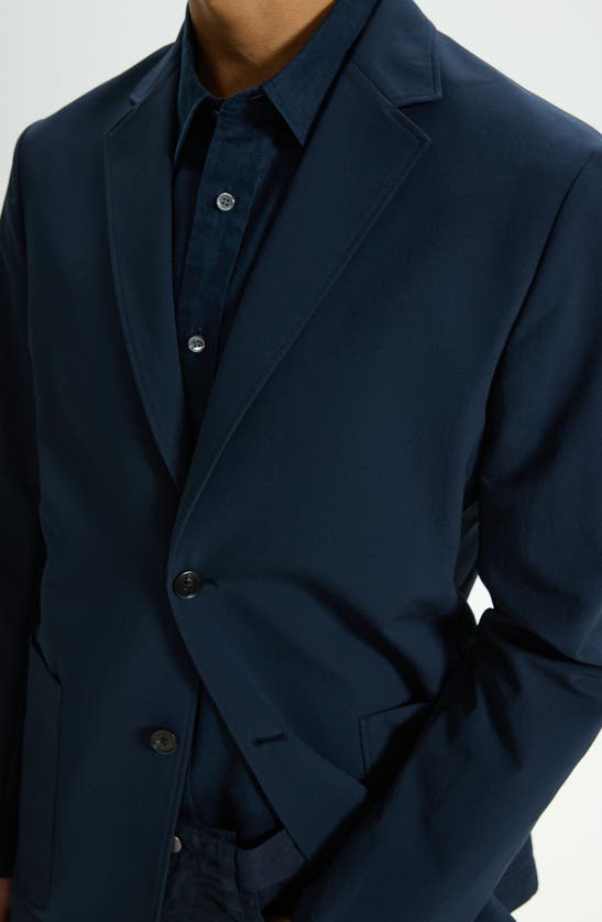 Theory Euclid Front Button Wool Blazer In Baltic