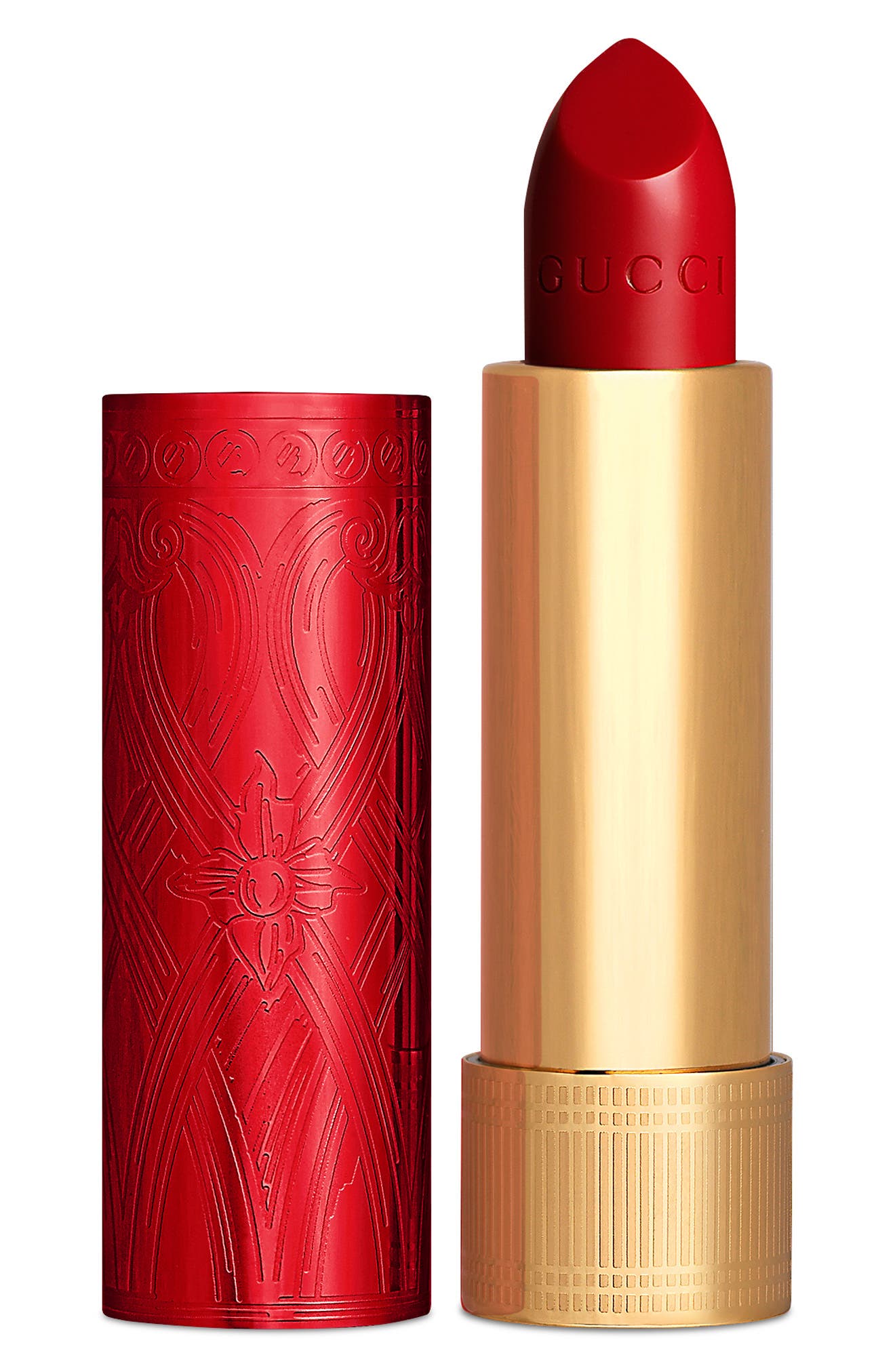 Gucci Lunar New Year Rouge a Levres Satin Lipstick in 25 Goldie Red at Nordstrom