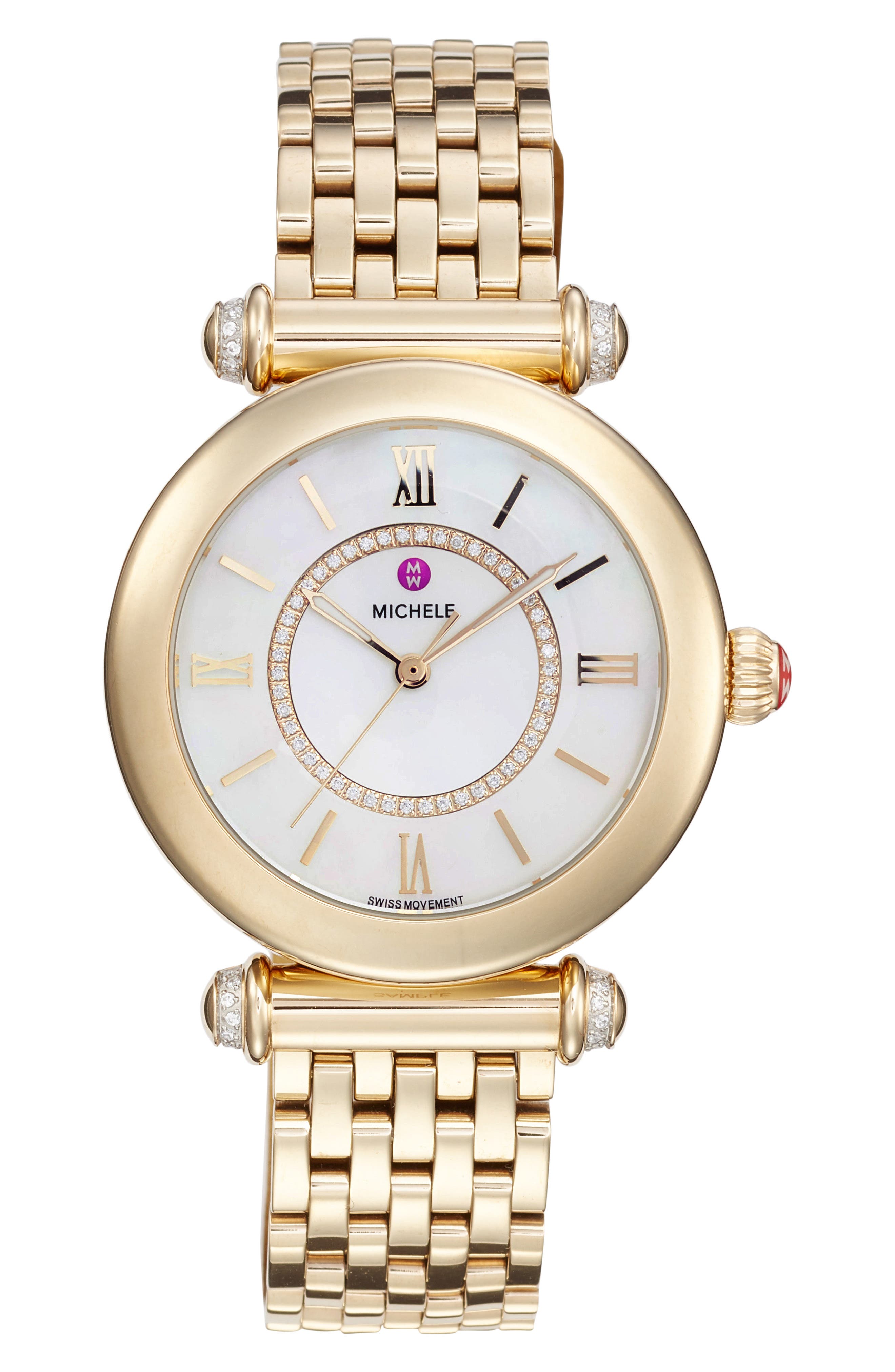 michele caber diamond watch