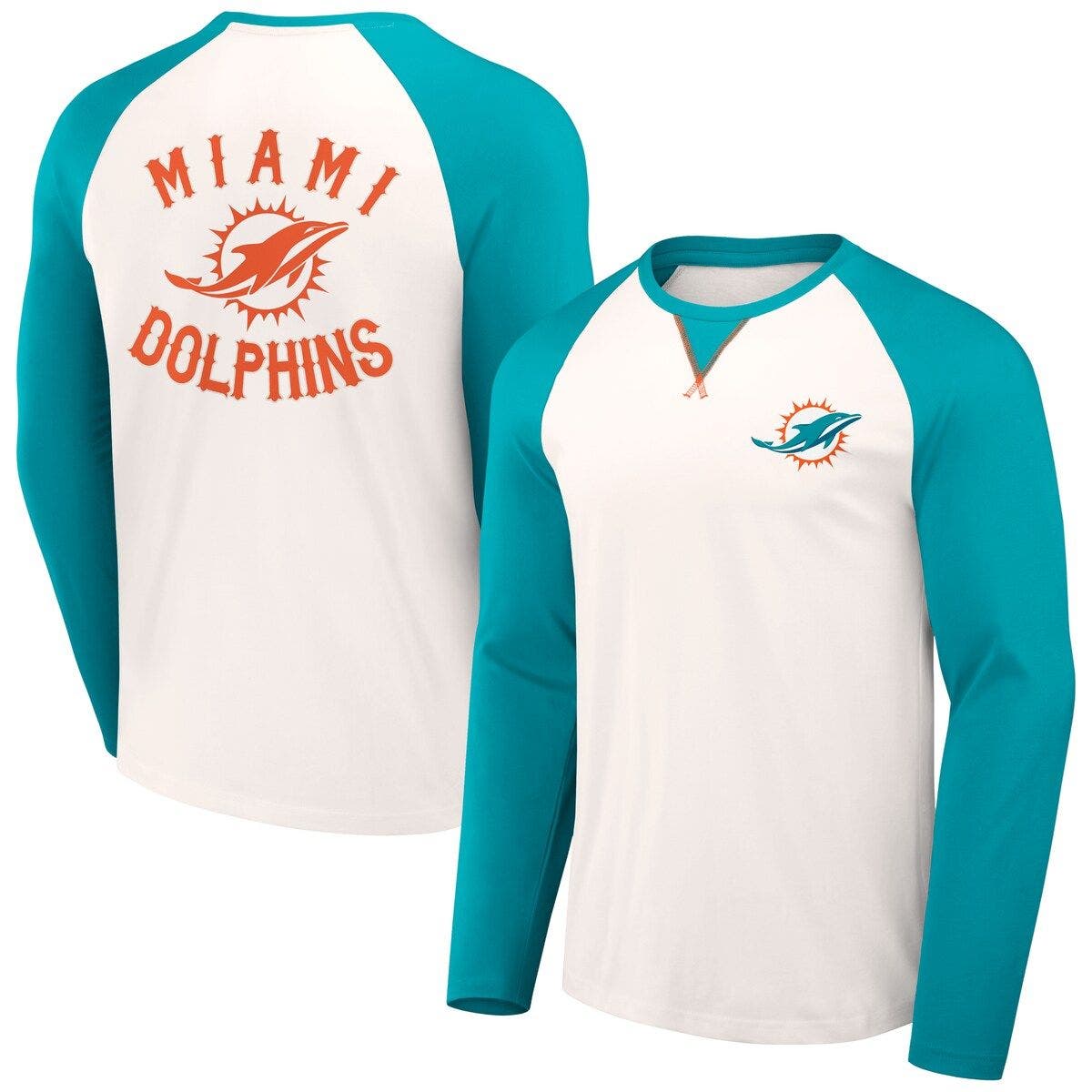 Men's NFL x Darius Rucker Collection by Fanatics Cream/Aqua Miami