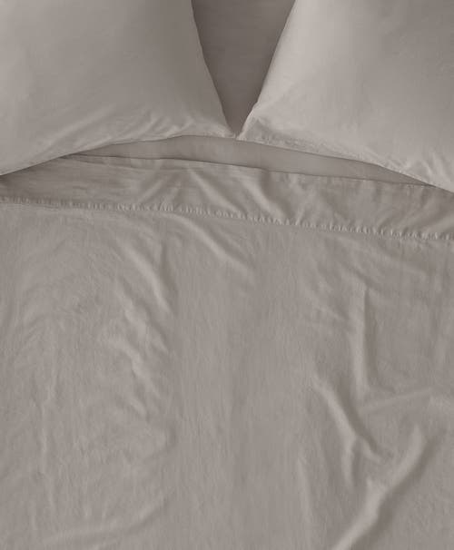 Pact Organic Room Service Sateen Flat Sheet In Dove Grey