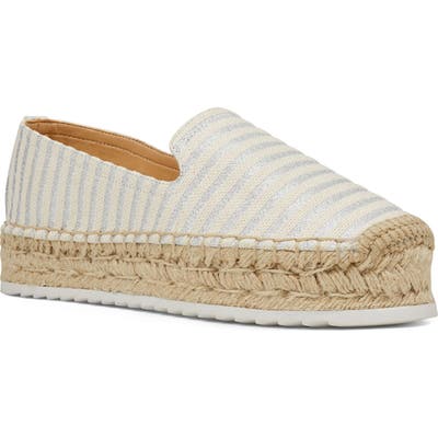 Nine West Lucy Platform Espadrille- Metallic