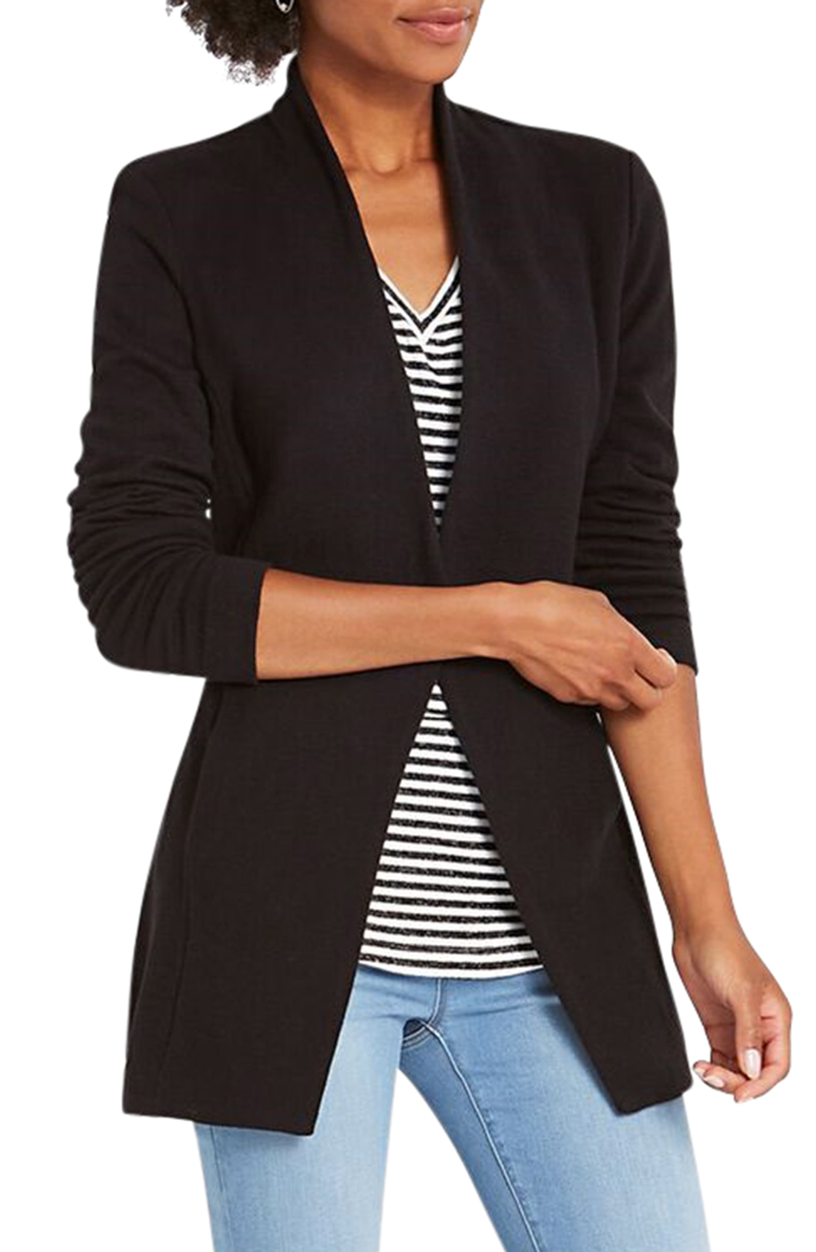 YUNY Womens Stylish Blazer 3/4 Length Panelled Thin Welt Jacket Grey XL