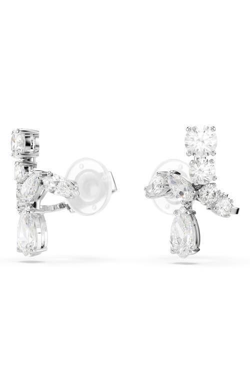 Swarovski Matrix Ohrclips In White