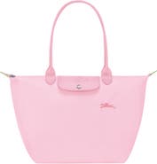 Longchamp Le Pliage Medium Nylon Handbag in Pink