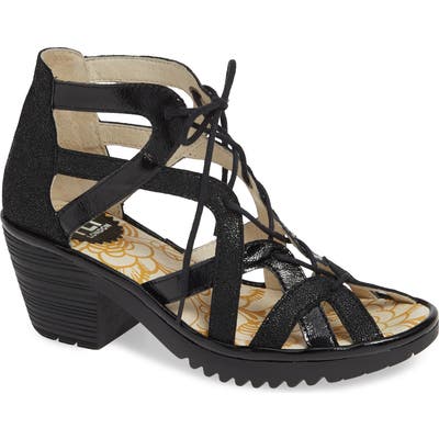 Fly London Want Sandal, Black
