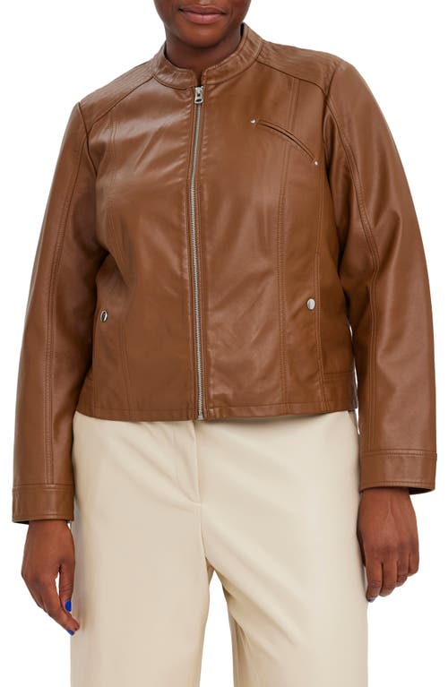 kalmeren pil Onvervangbaar VERO MODA CURVE Faux Leather Jacket in Cognac | Smart Closet