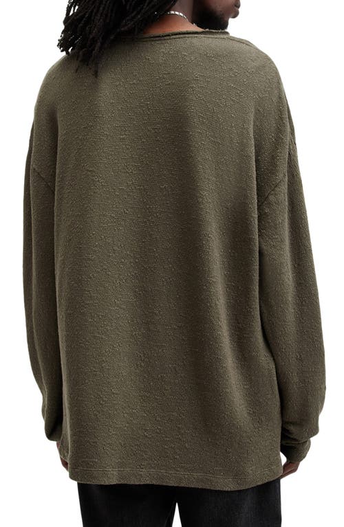 Shop Allsaints Sears Cotton Sweater In Neo Green