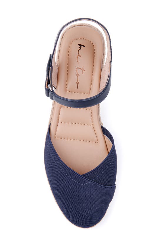 Shop Me Too Nikkie Ankle Strap Espadrille Wedge Sandal In Navy