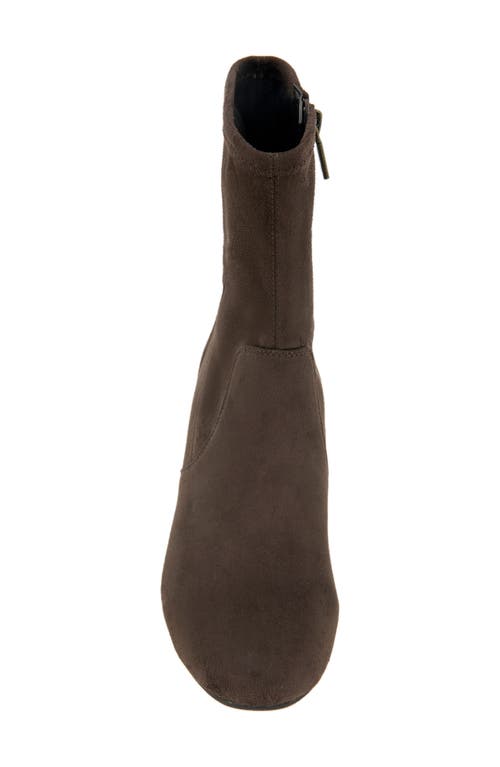 Reaction Kenneth Cole Raleigh Block Heel Bootie In Chocolate Micro