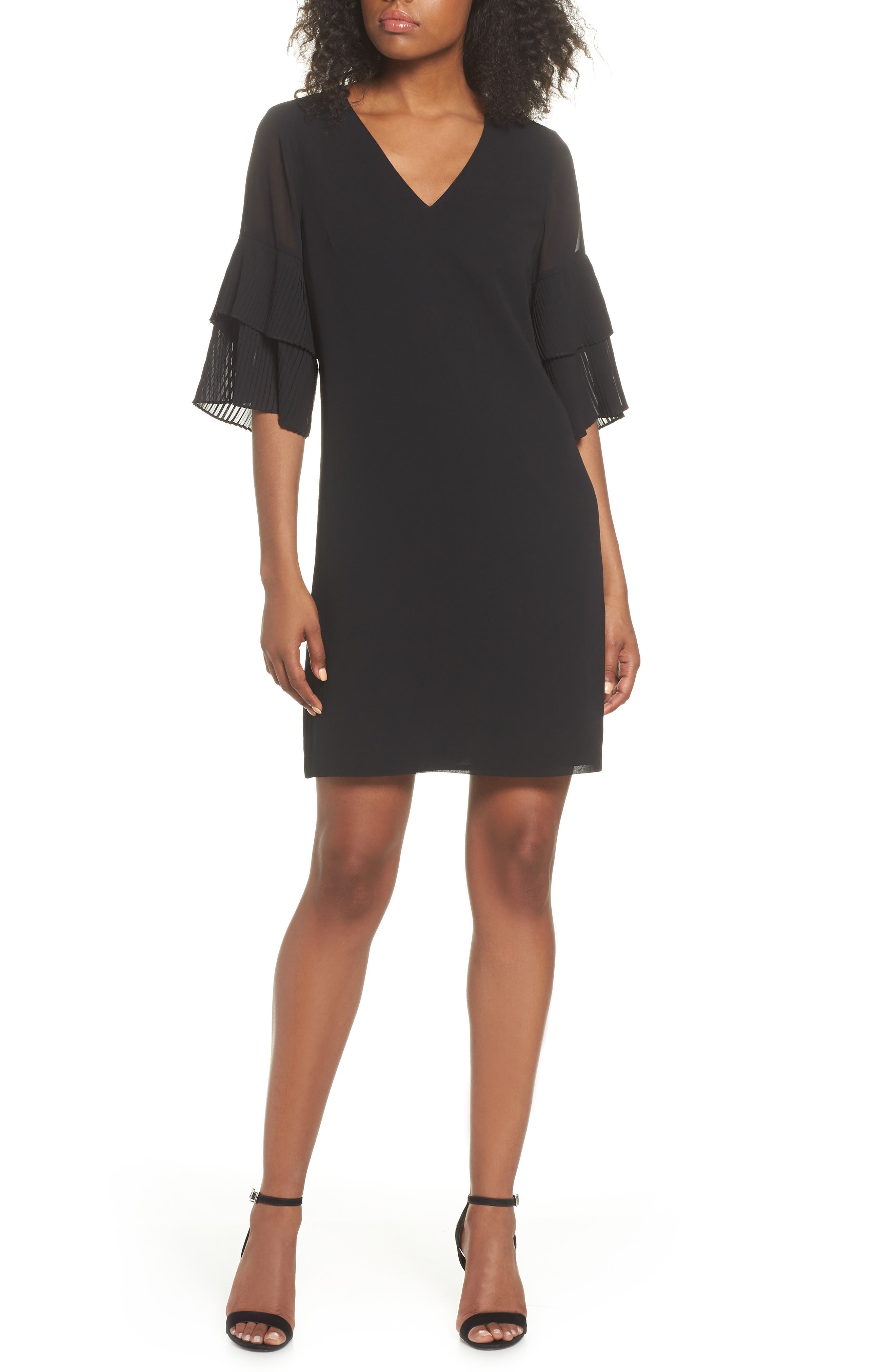 sam edelman pleat sleeve shift dress