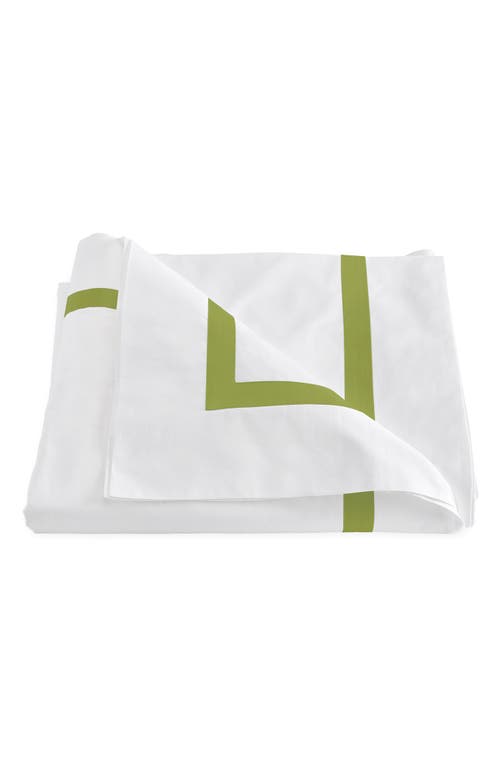 Matouk Lowell Duvet Cover in Grass at Nordstrom