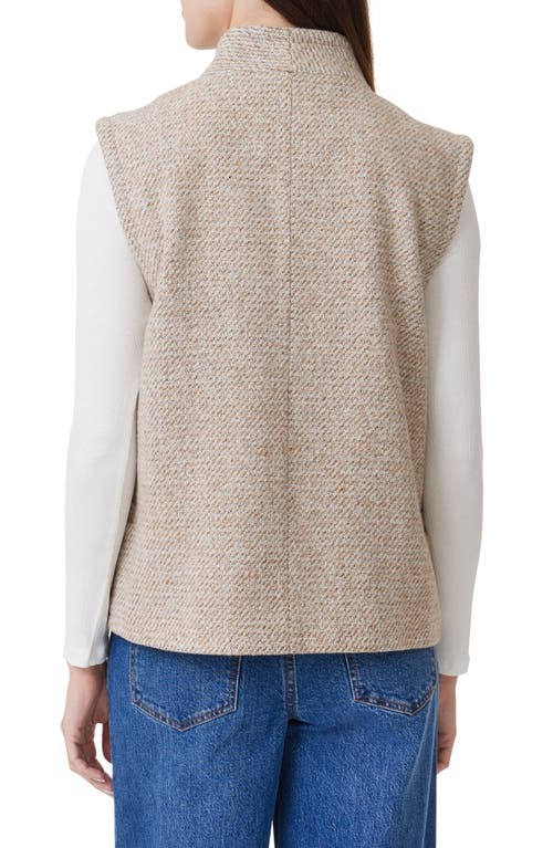 Habitual Brushed Twill Vest In Oatmeal
